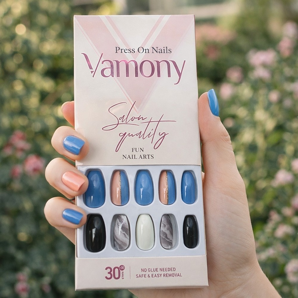 NEW Vamony Press On Nails Fun Nail Art 30 Nails 2 Styles